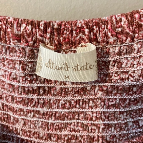 Altar'd State Geometric Off-Shoulder Top Pink. Sz Medium - Picture 6 of 8